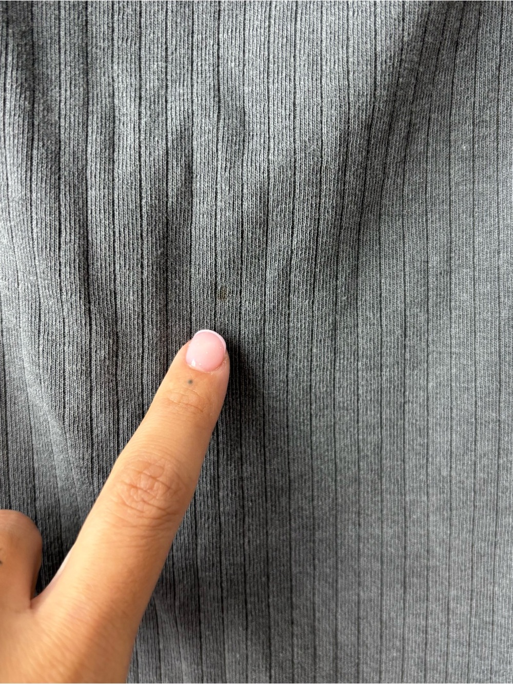 Free People Gray Ribbed High-Neck Tank - Picture 3 of 4
